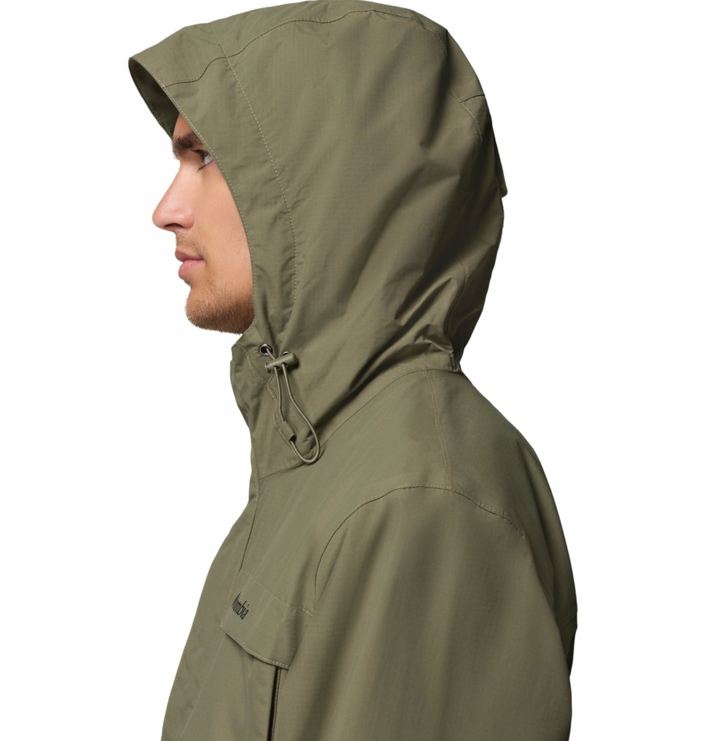 Columbia Men’s Olive Green Omni-Tech Waterproof Landroamer II Rain Jacket