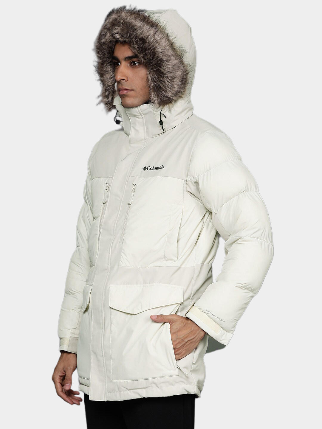 Columbia Men Beige Marquam Peak Fusion Parka Jacket