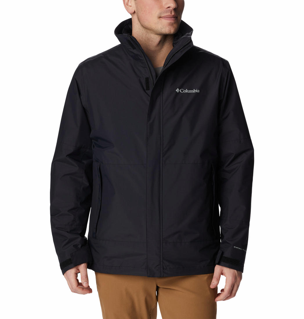 Columbia Men Black Agate Alley Interchange Jacket