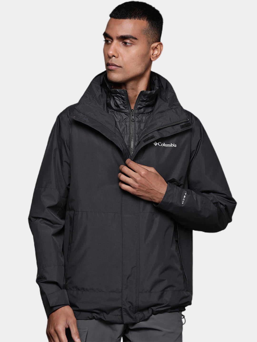 Columbia Men Black Agate Alley Interchange Jacket
