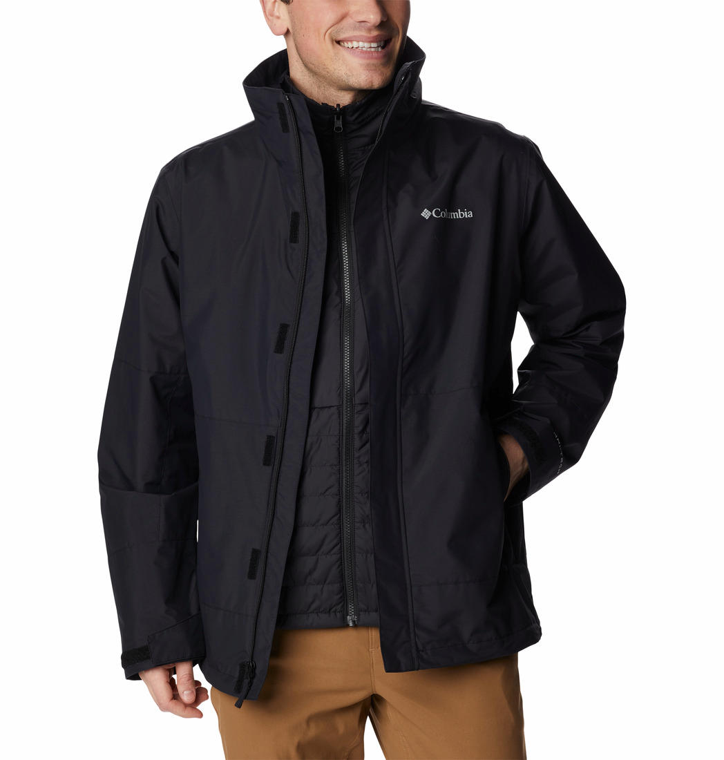 Columbia Men Black Agate Alley Interchange Jacket