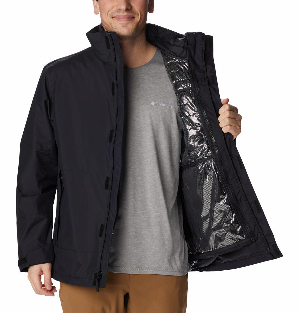 Columbia Men Black Agate Alley Interchange Jacket
