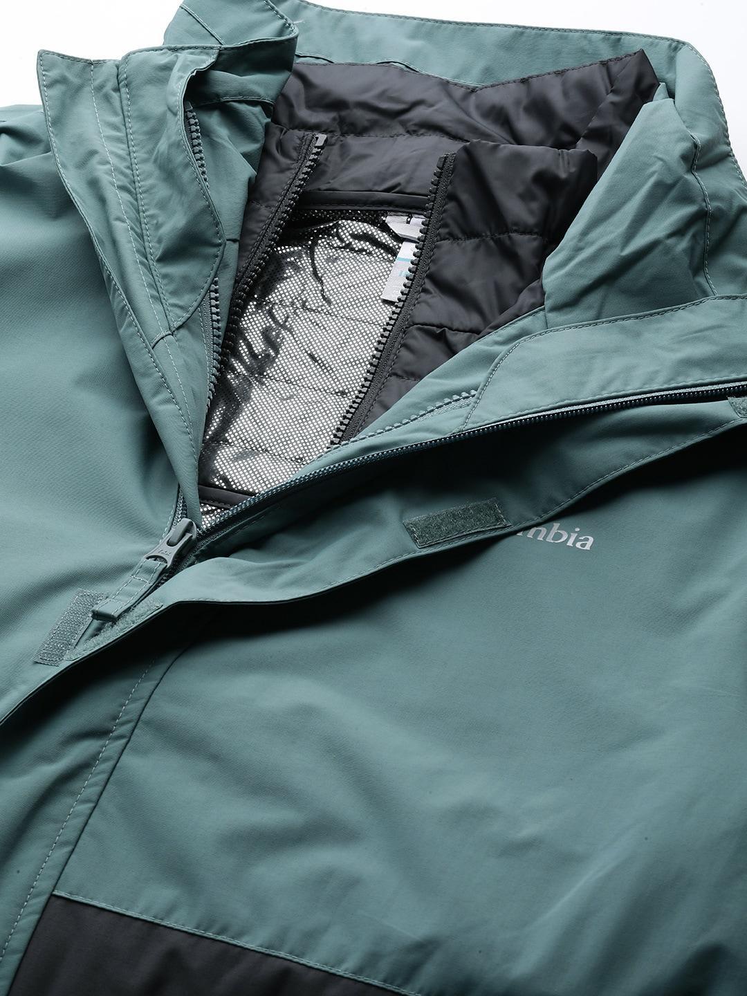 Columbia Men Green Agate Alley Interchange Jacket