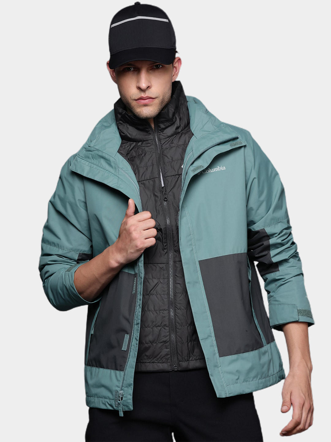 Columbia Men Green Agate Alley Interchange Jacket