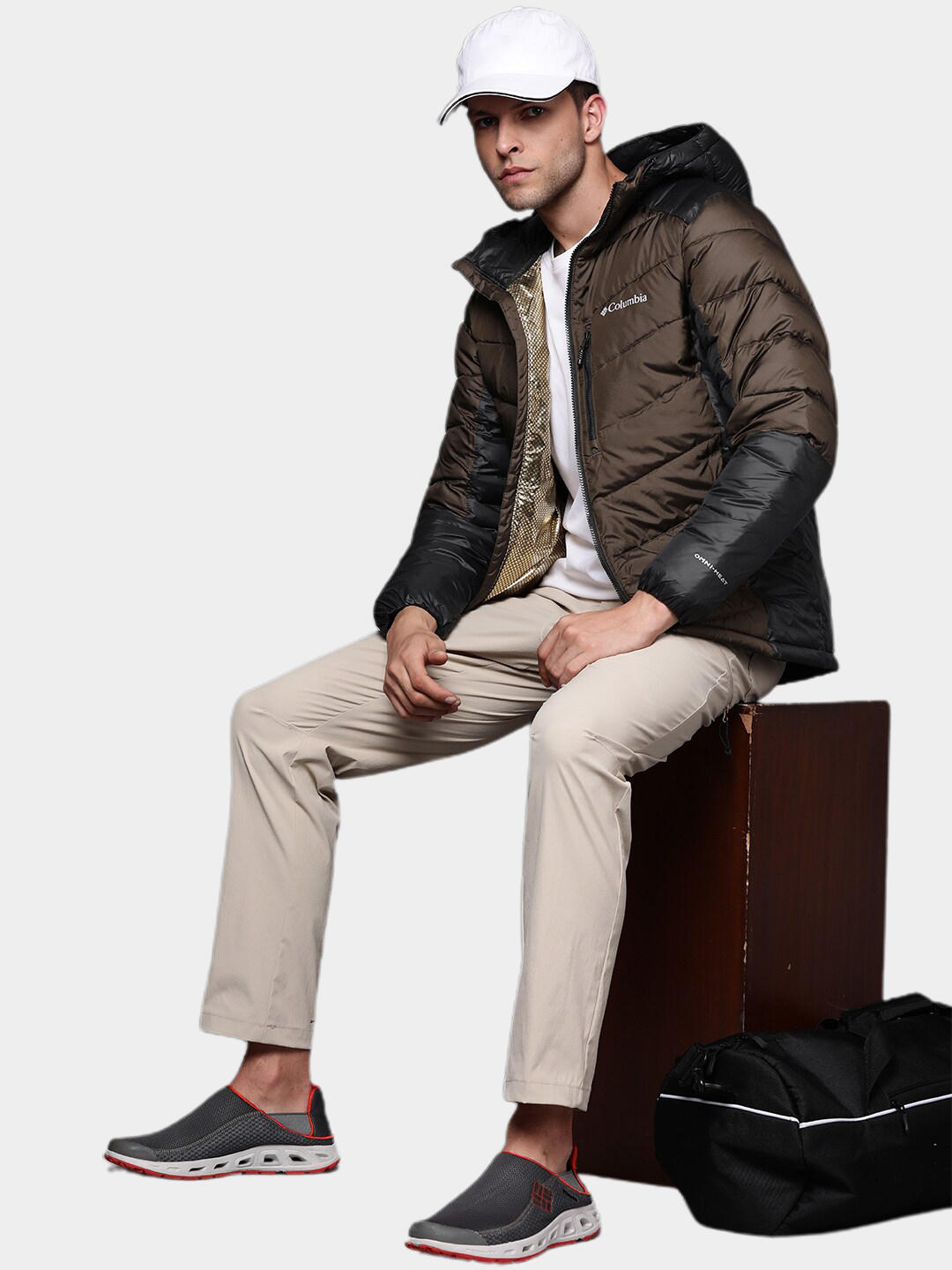 Columbia Men Brown Labyrinth Loop Hooded Jacket