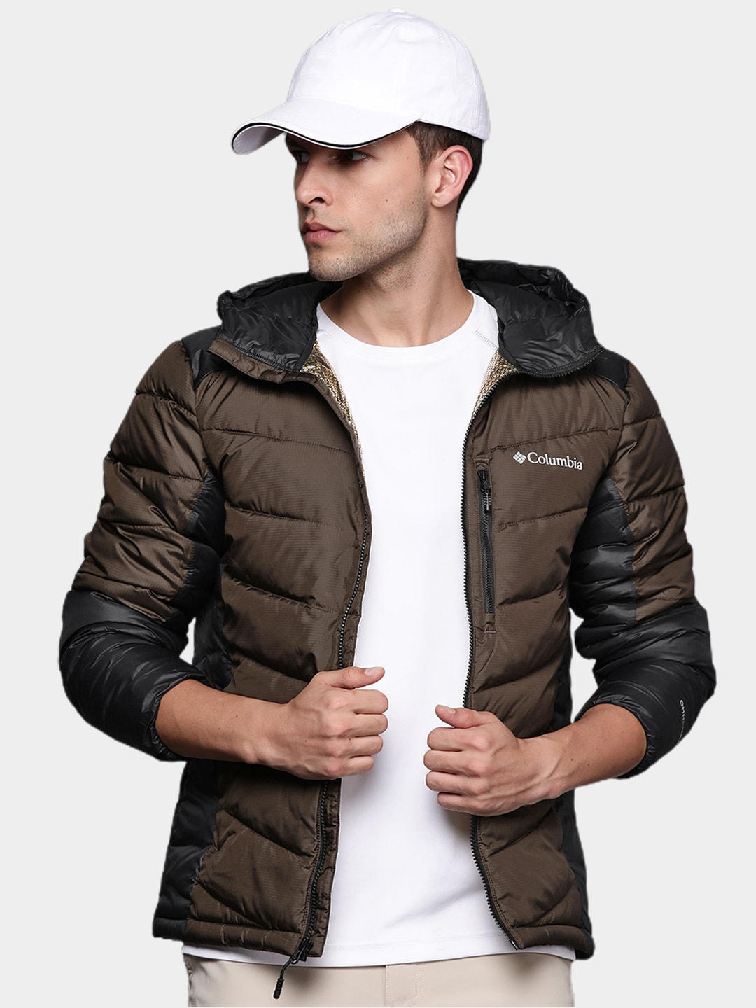 Columbia Men Brown Labyrinth Loop Hooded Jacket