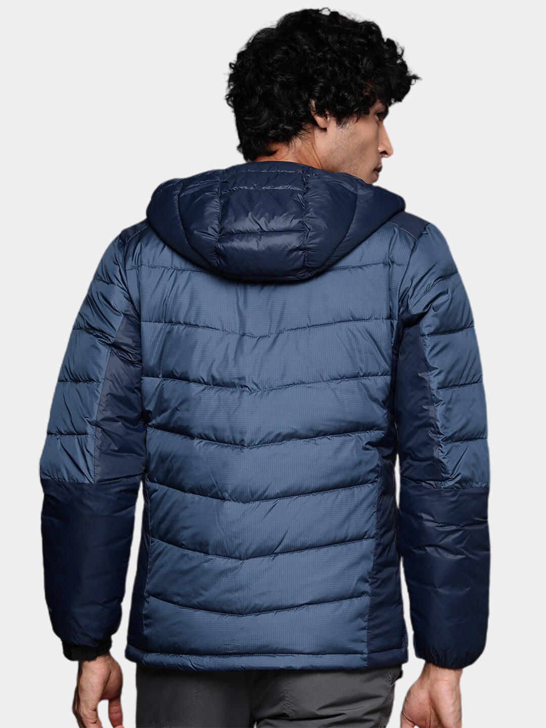 Columbia Men Navy Blue Labyrinth Loop Hooded Jacket