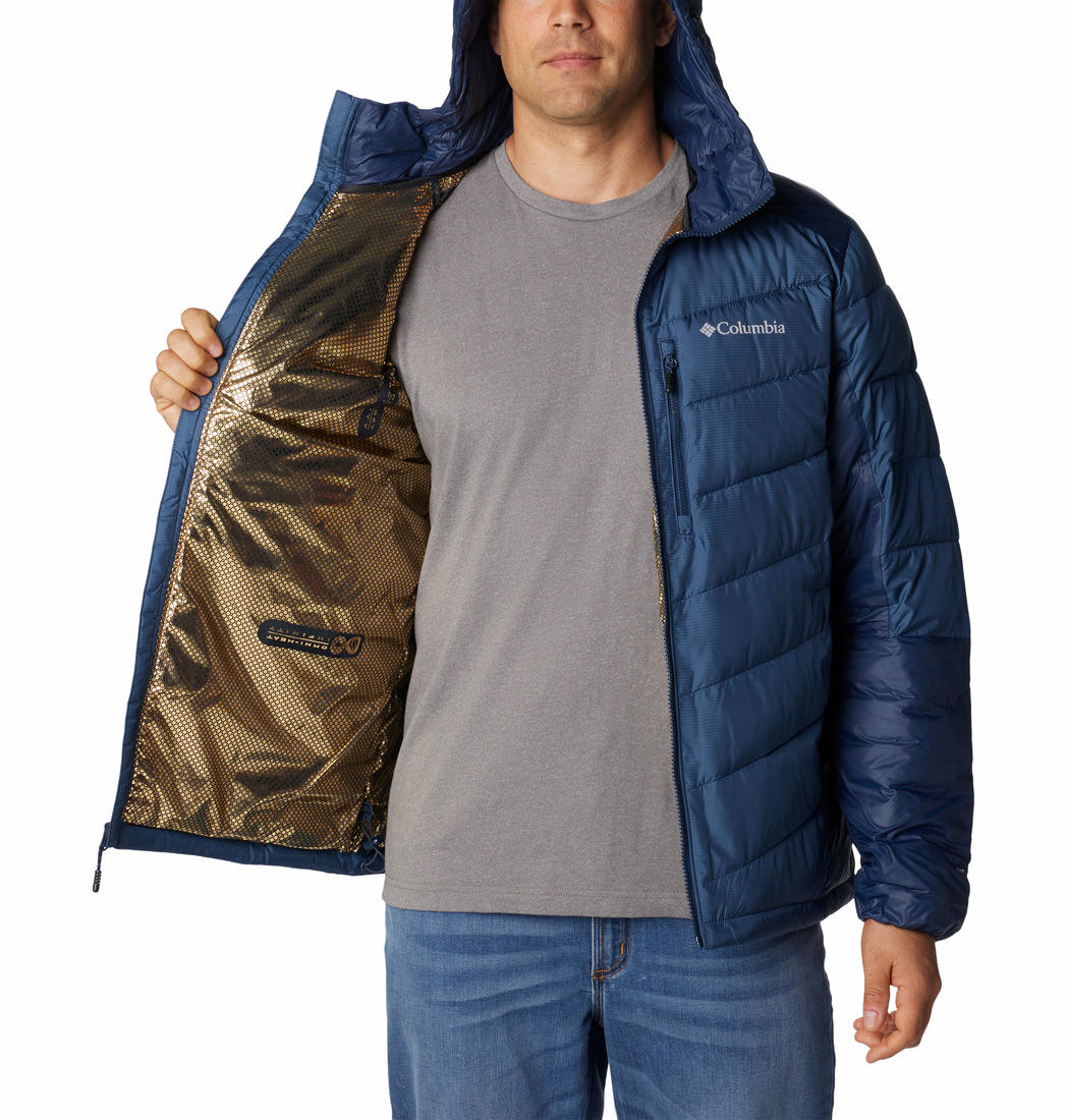 Columbia Men Navy Blue Labyrinth Loop Hooded Jacket