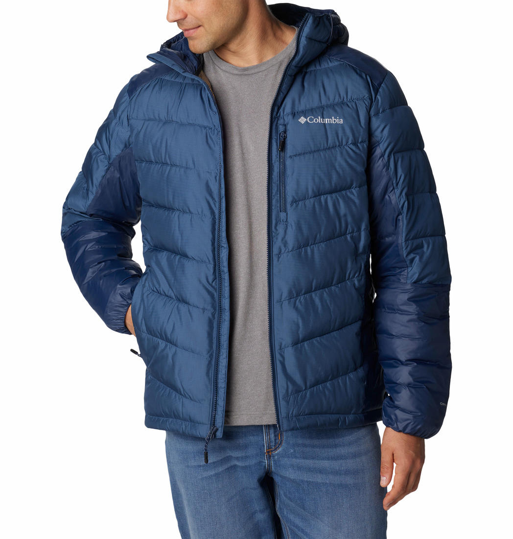 Columbia Men Navy Blue Labyrinth Loop Hooded Jacket