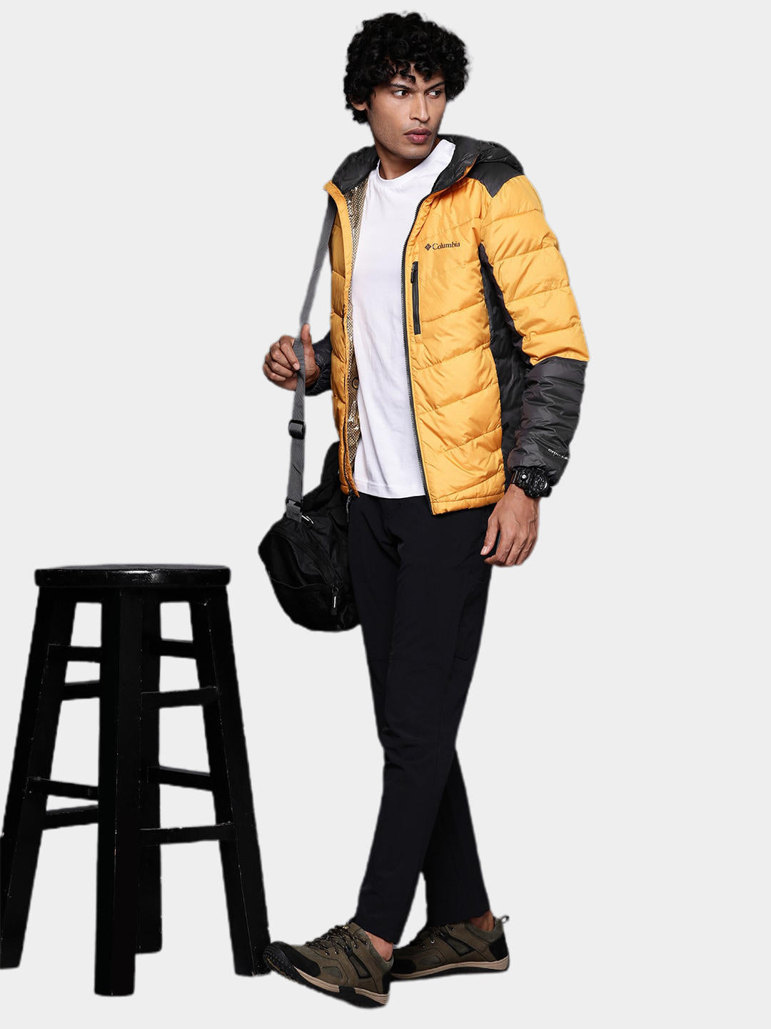 Columbia Men Yellow Labyrinth Loop Hooded Jacket