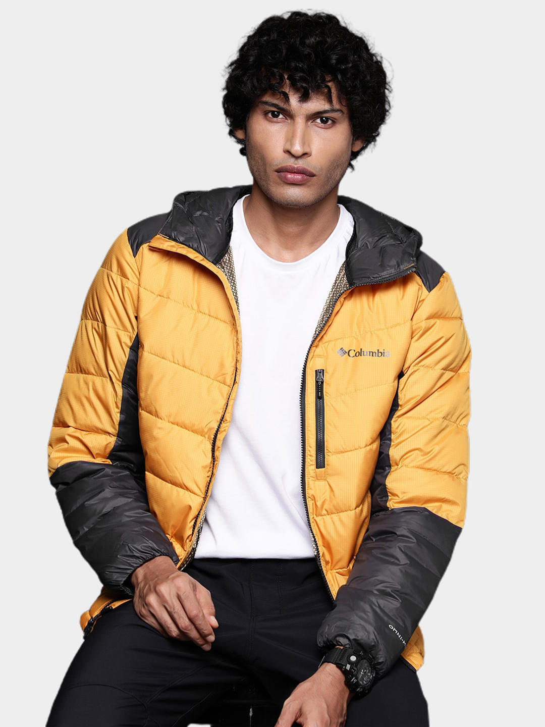 Columbia Men Yellow Labyrinth Loop Hooded Jacket