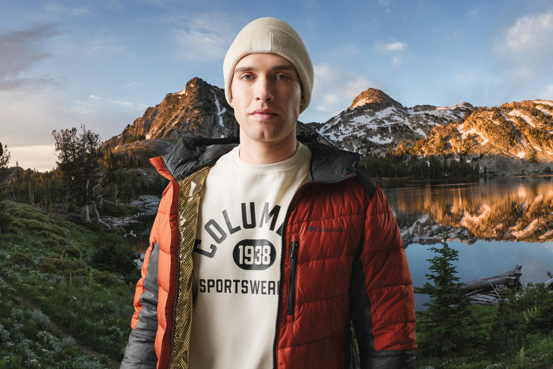 Columbia Men Orange Labyrinth Loop Hooded Jacket