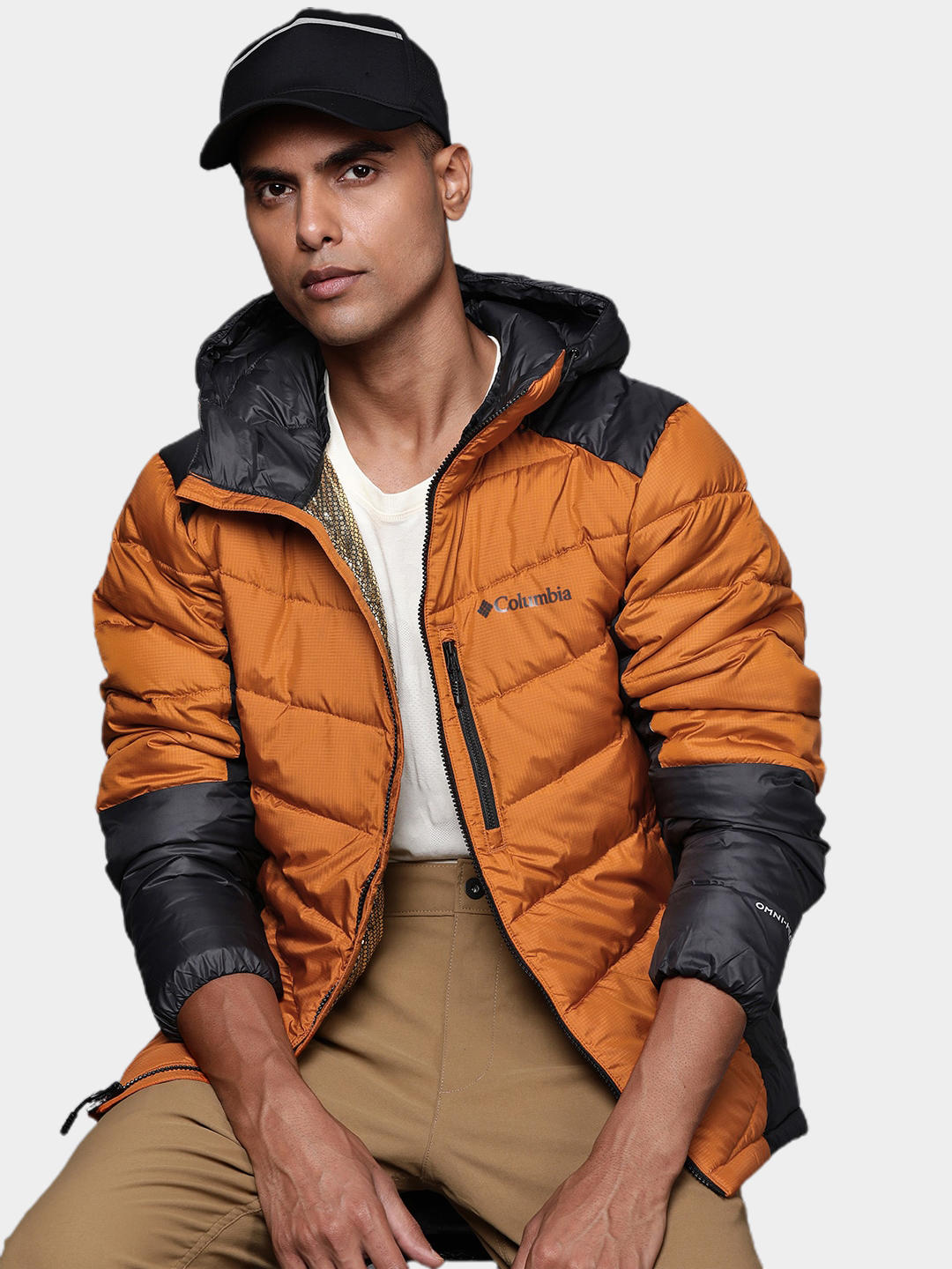 Columbia Men Orange Labyrinth Loop Hooded Jacket
