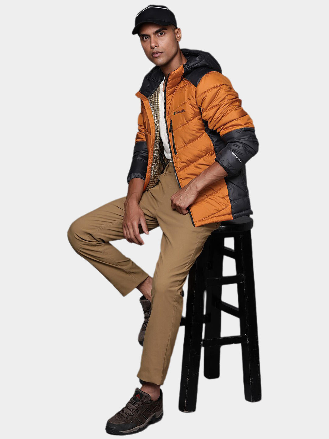 Columbia Men Orange Labyrinth Loop Hooded Jacket