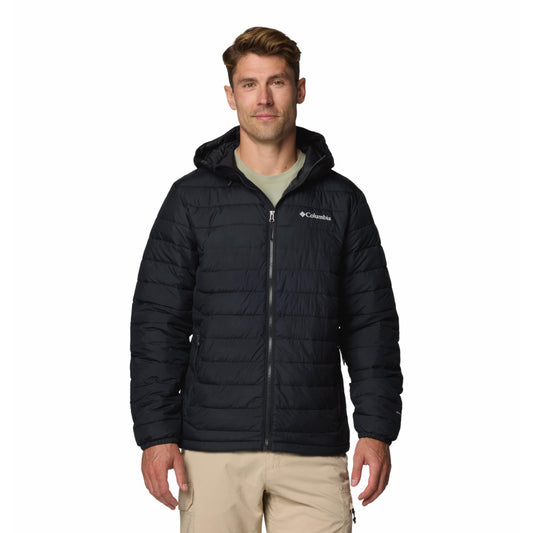 Columbia Men Black Omni-Heat Reflective Powder Lite II Hooded Jacket