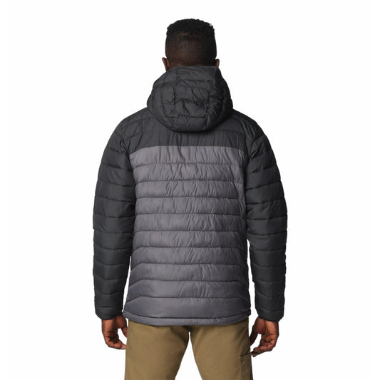 Columbia Men Grey Omni-Heat Reflective Powder Lite II Hooded Jacket
