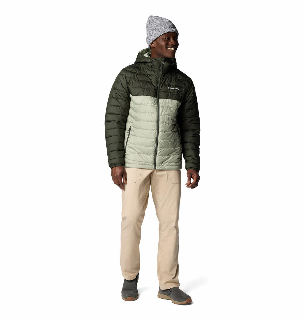 Columbia Mens Green Powder Lite II Hooded Jacket