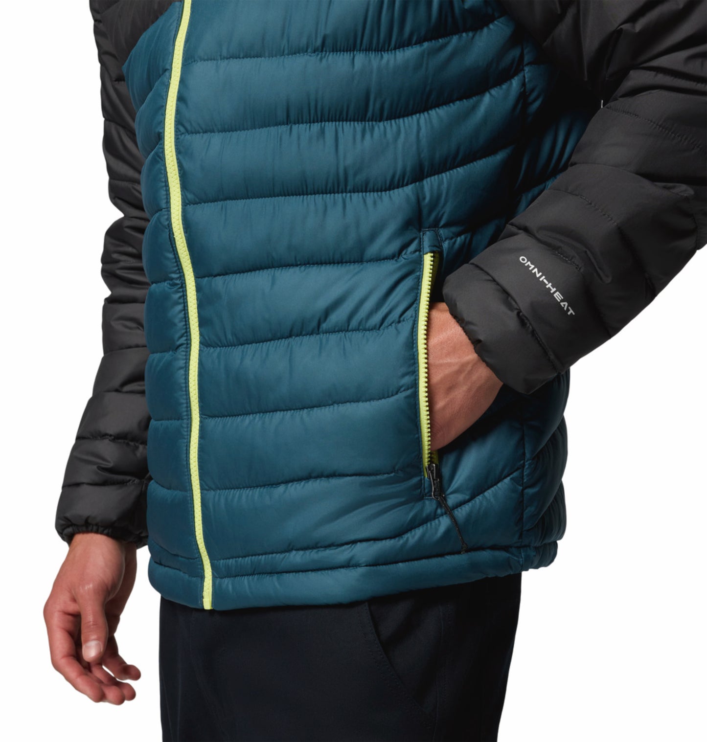 Columbia Men Teal OmniHeat Reflective Powder Lite II Down Jacket