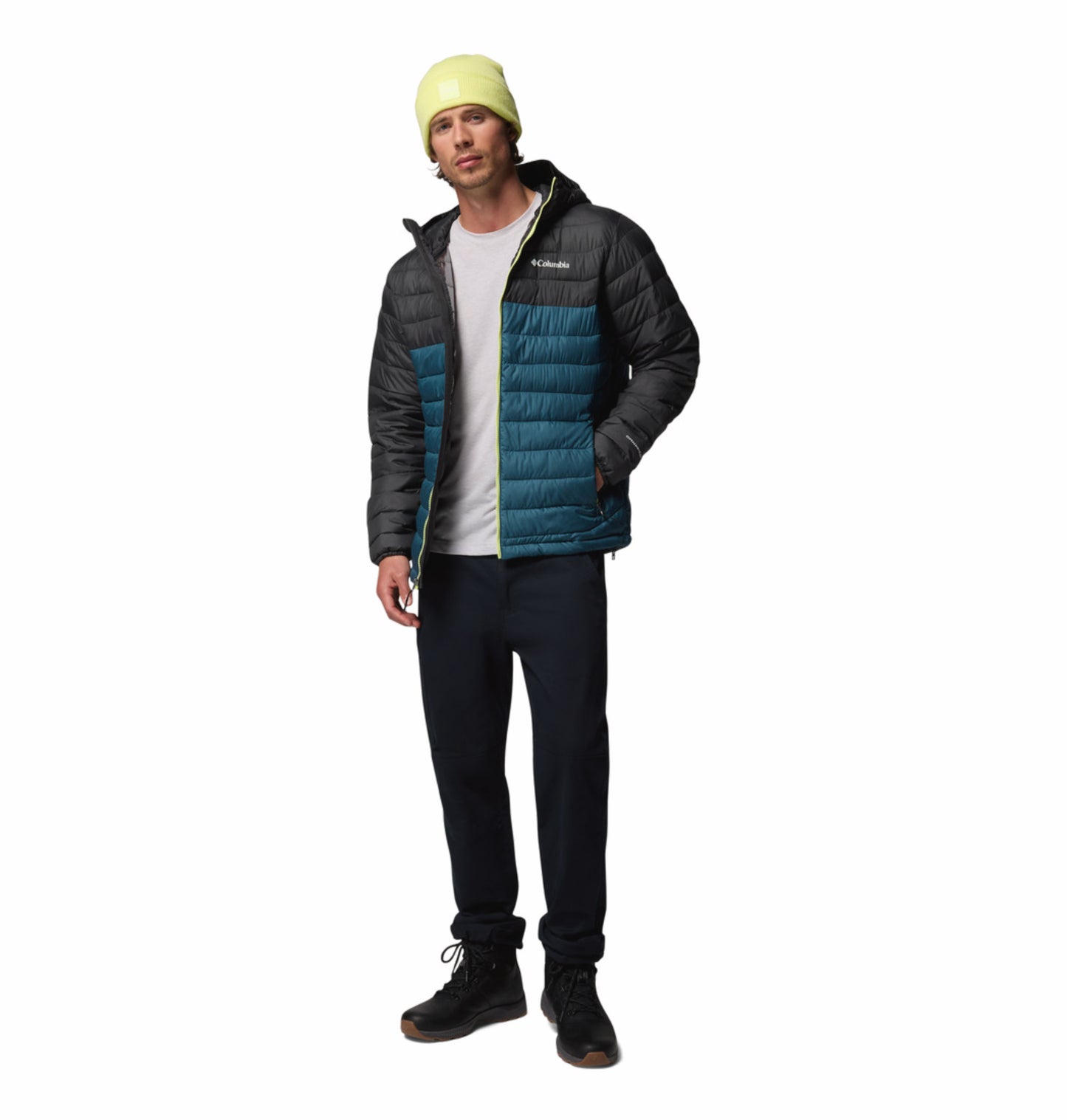 Columbia Men Teal OmniHeat Reflective Powder Lite II Down Jacket