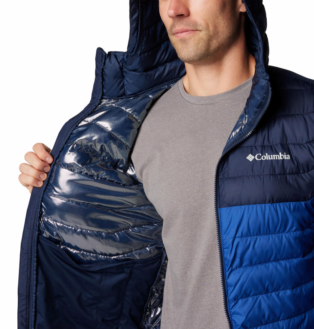 Columbia Mens Blue Powder Lite II Hooded Jacket