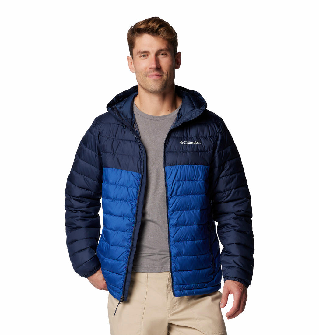 Columbia Mens Blue Powder Lite II Hooded Jacket