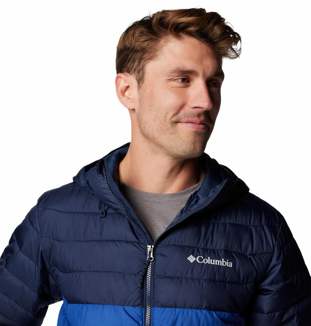 Columbia Mens Blue Powder Lite II Hooded Jacket