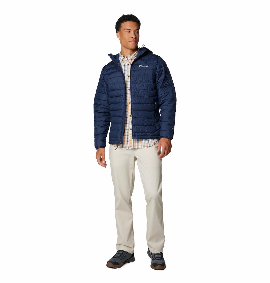 Columbia Mens Blue Powder Lite II Hooded Jacket