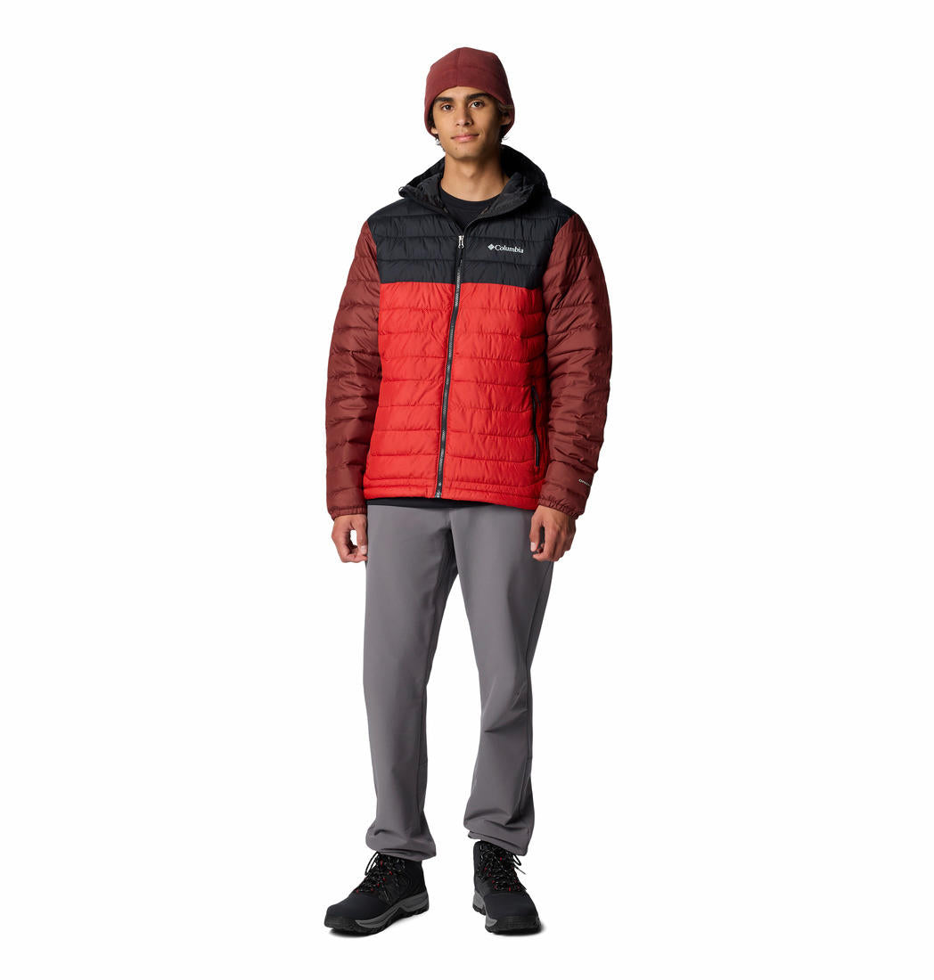Columbia Mens Red Powder Lite II Hooded Jacket