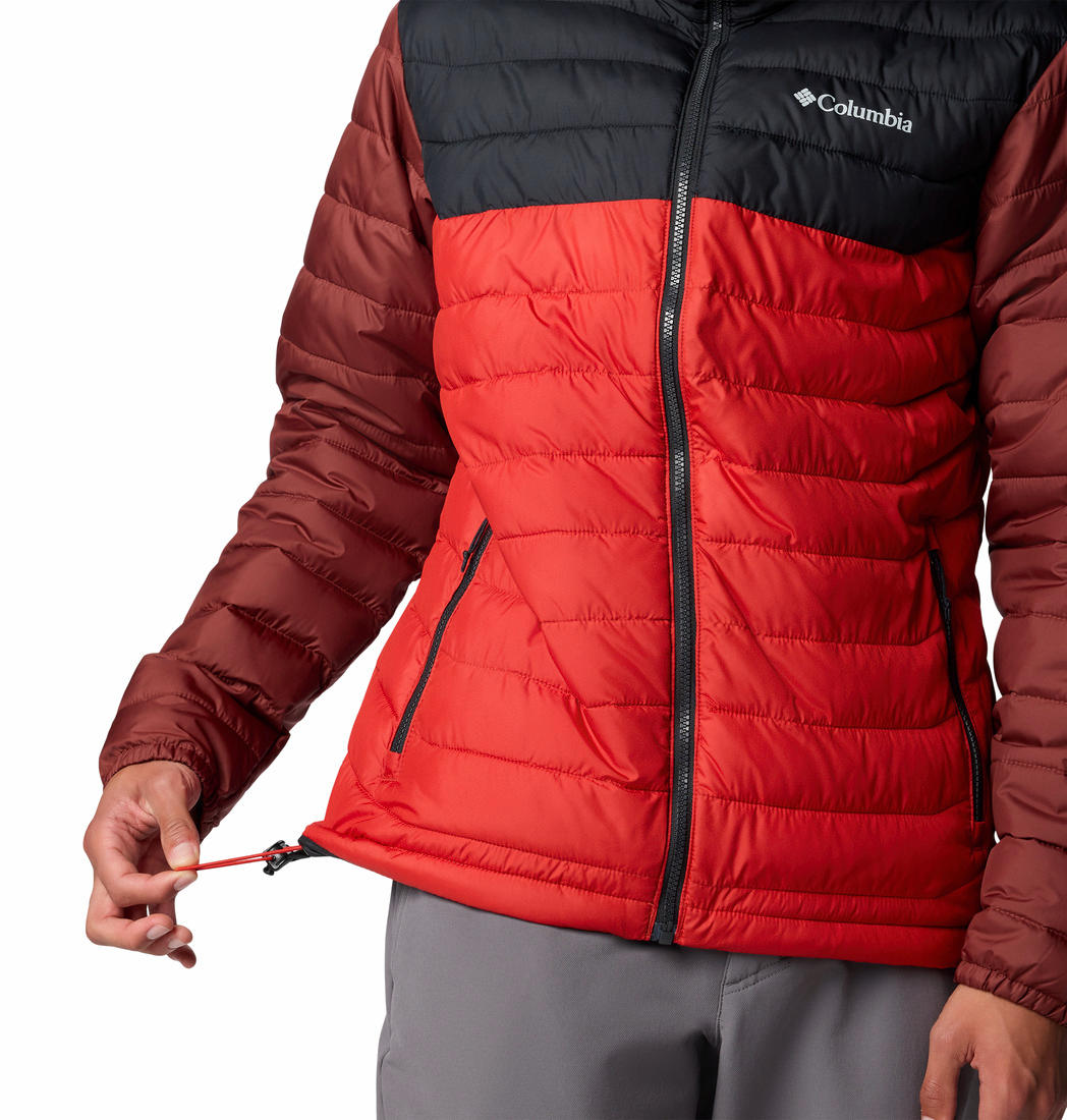 Columbia Mens Red Powder Lite II Hooded Jacket