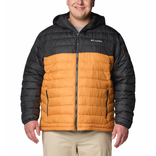 Columbia Men Yellow Omni-Heat Reflective Powder Lite II Hooded Jacket