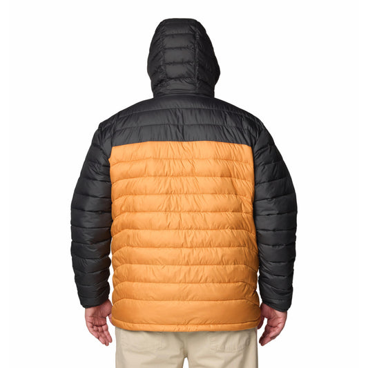 Columbia Men Yellow Omni-Heat Reflective Powder Lite II Hooded Jacket