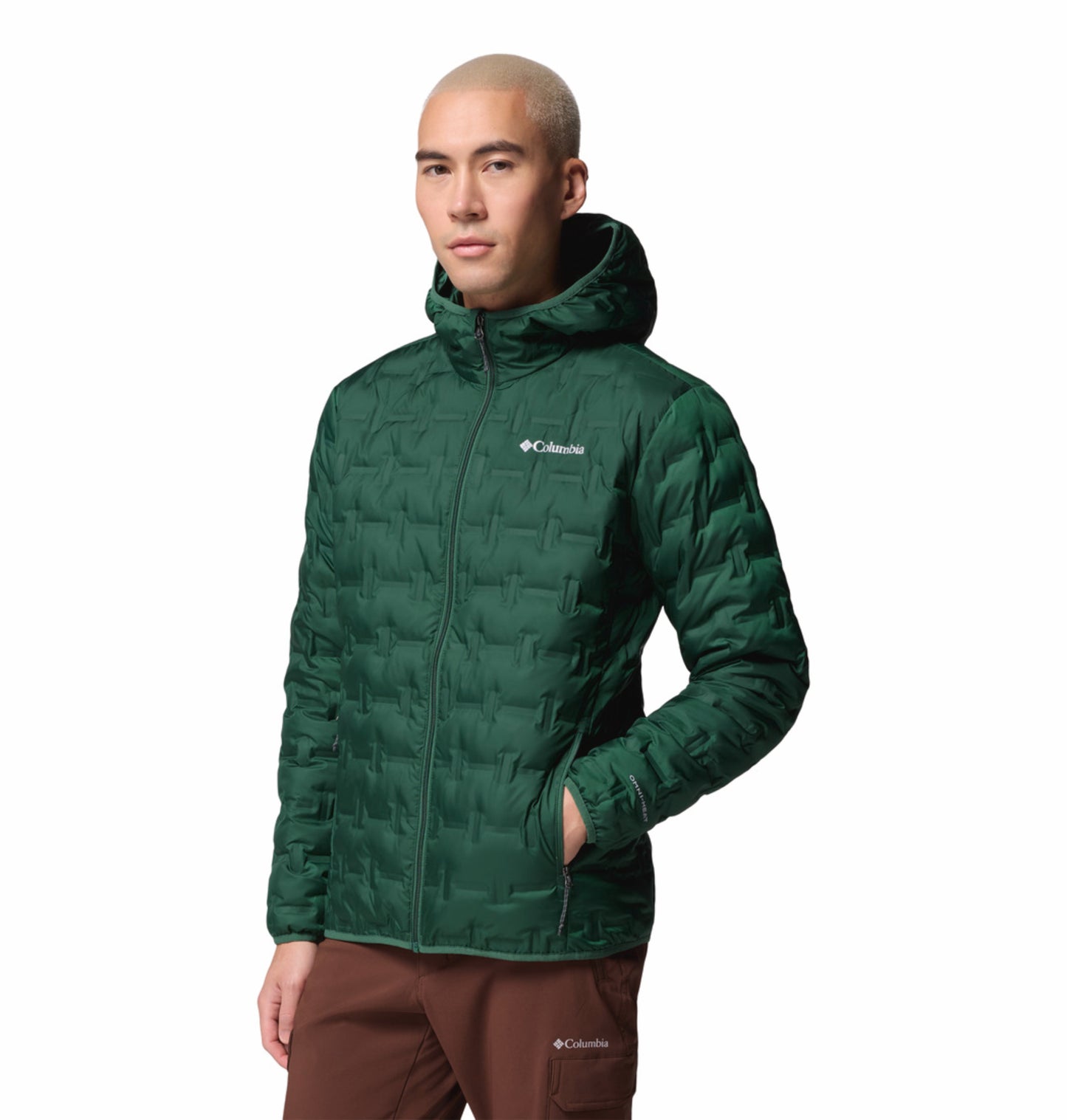 Columbia Men Green HEAT SEAL Delta Ridge II Down Jacket