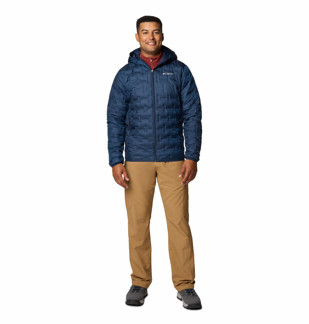 Columbia Mens Blue Delta Ridge II Down Hooded Jacket