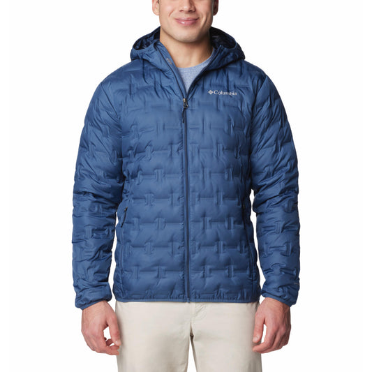 Columbia Men Blue Omni-Heat Reflective Delta Ridge II Hooded Down Jacket