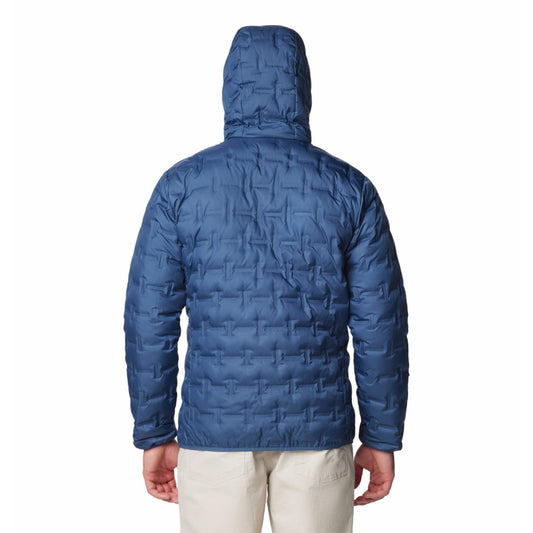 Columbia Men Blue Omni-Heat Reflective Delta Ridge II Hooded Down Jacket