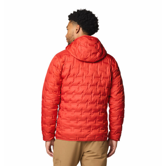 Columbia Men Red Omni-Heat Reflective Delta Ridge II Hooded Down Jacket
