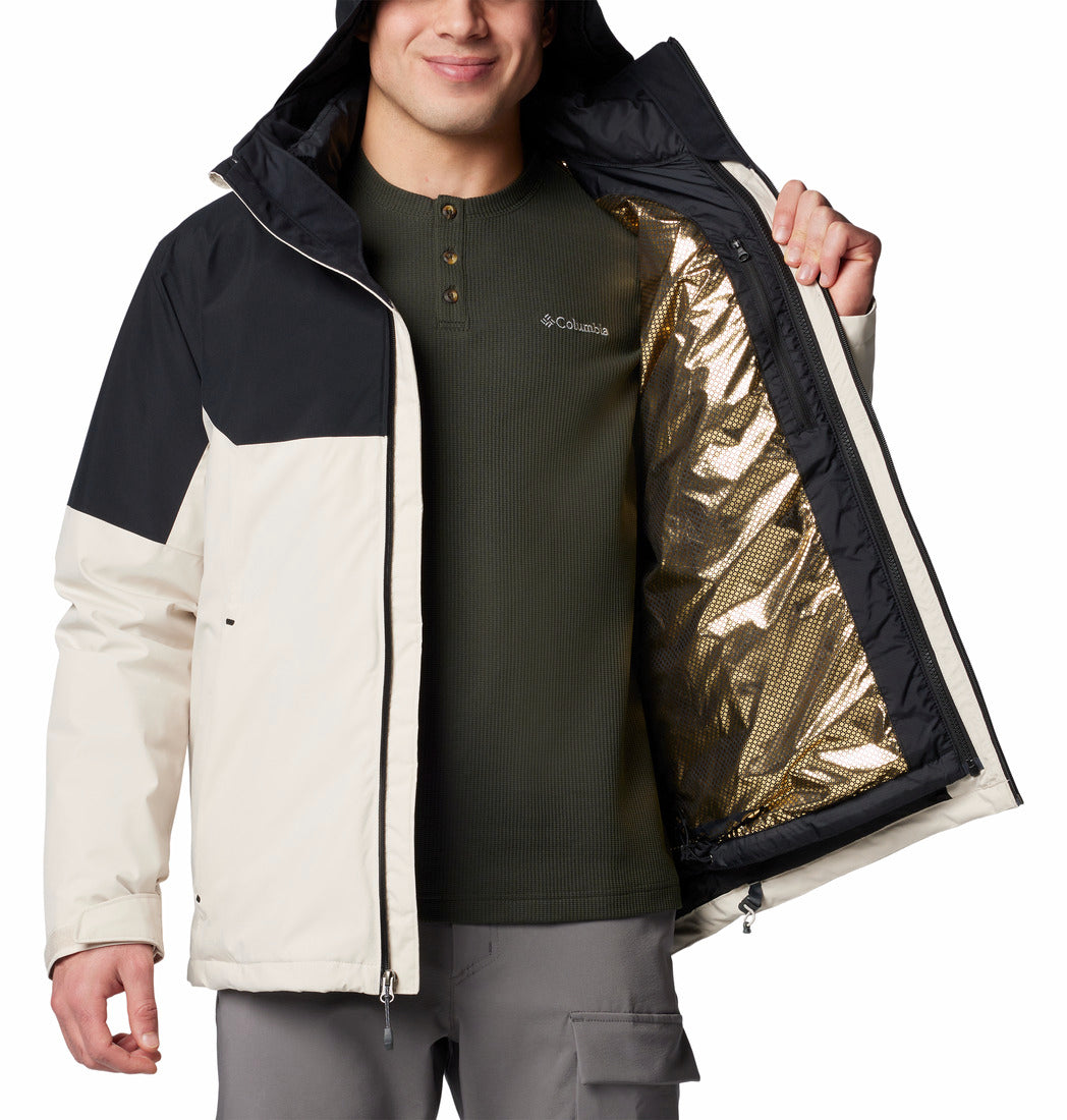 Columbia Men Beige Omni-Heat Infinity Cascade Peak Interchangeable Jacket