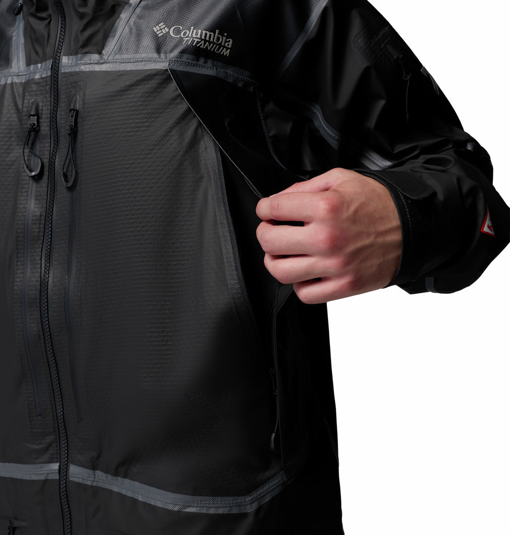 Columbia Men Black OutDry Extreme Citadell Mountain Rain Jacket