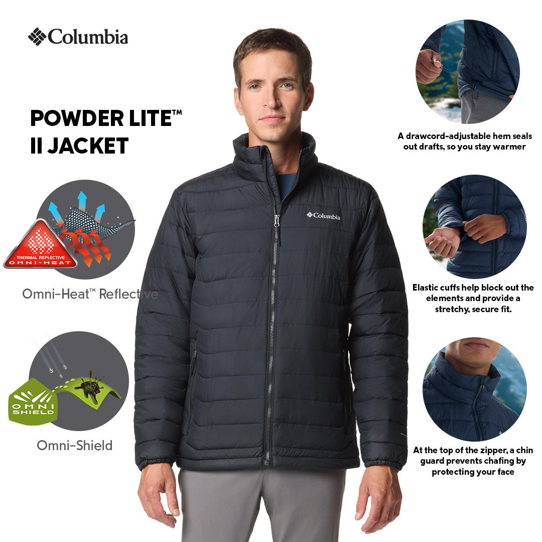 Columbia Mens Black Powder Lite II Jacket