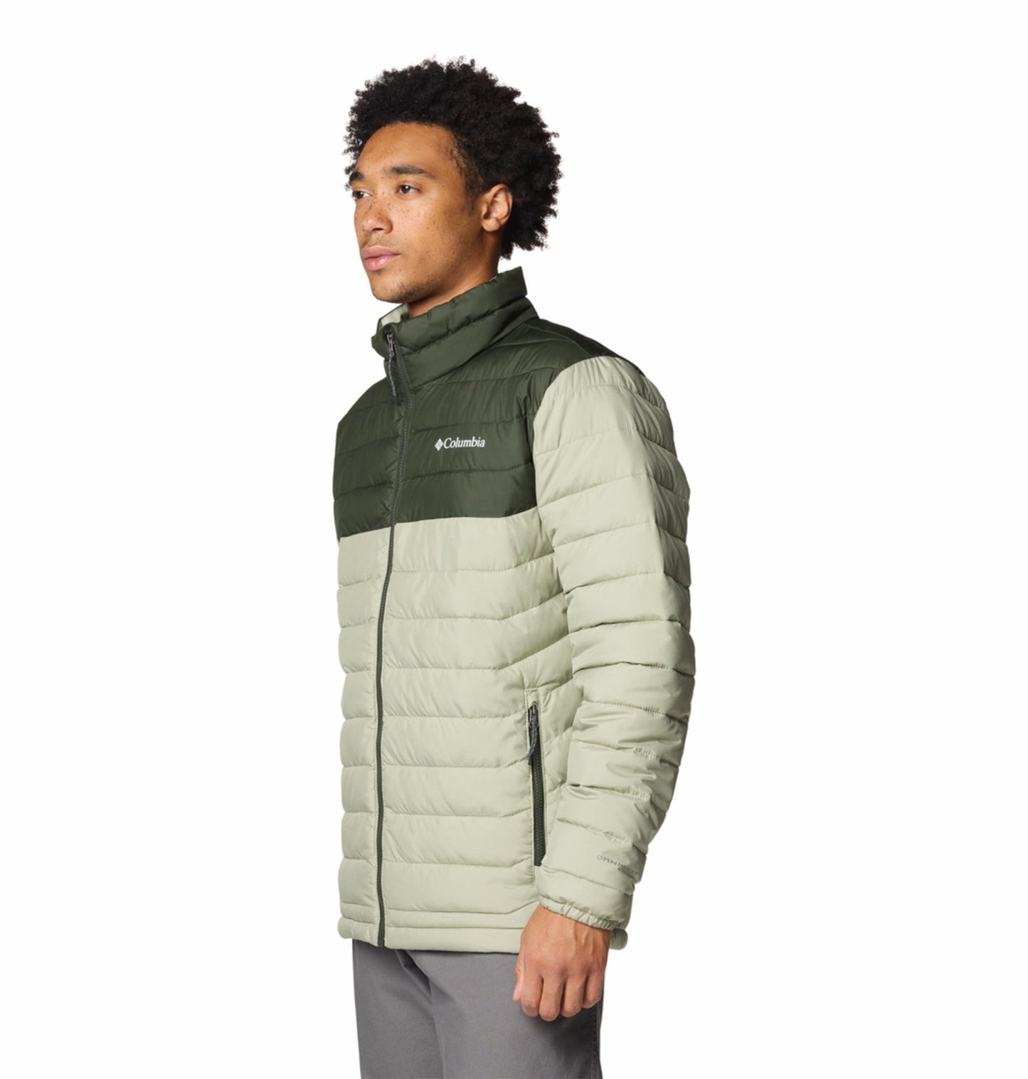 Columbia Mens Green Omni-Heat Reflective Powder Lite II Jacket