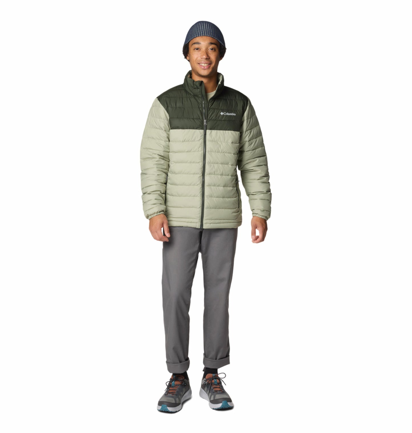 Columbia Mens Green Omni-Heat Reflective Powder Lite II Jacket