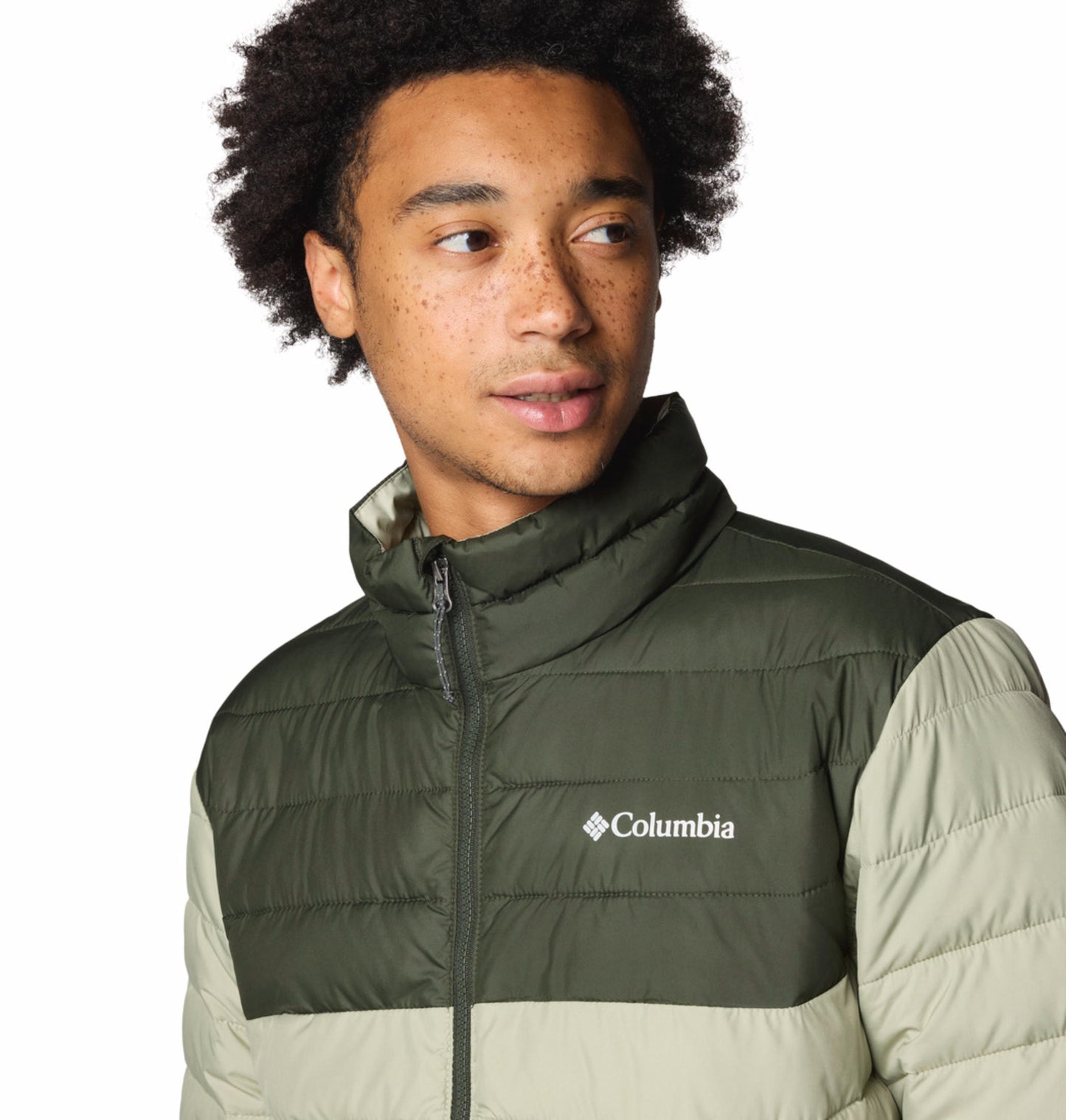 Columbia Mens Green Omni-Heat Reflective Powder Lite II Jacket