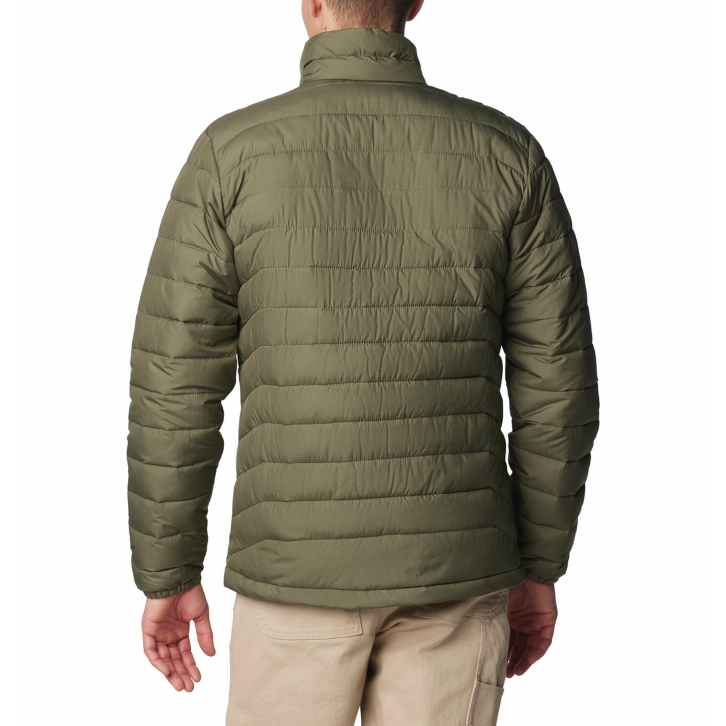 Columbia Men Olive Omni-Heat Reflective Powder Lite II Jacket