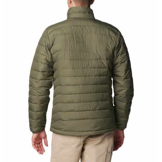 Columbia Men Olive Omni-Heat Reflective Powder Lite II Jacket