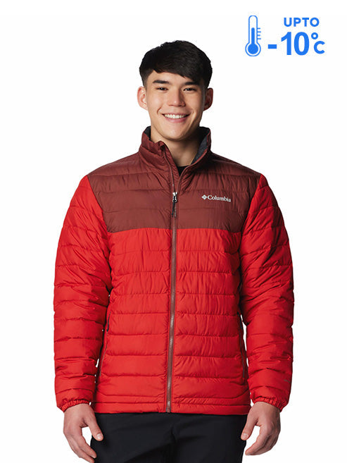 Columbia Men Red Omni-Heat Reflective Powder Lite II Down Jacket