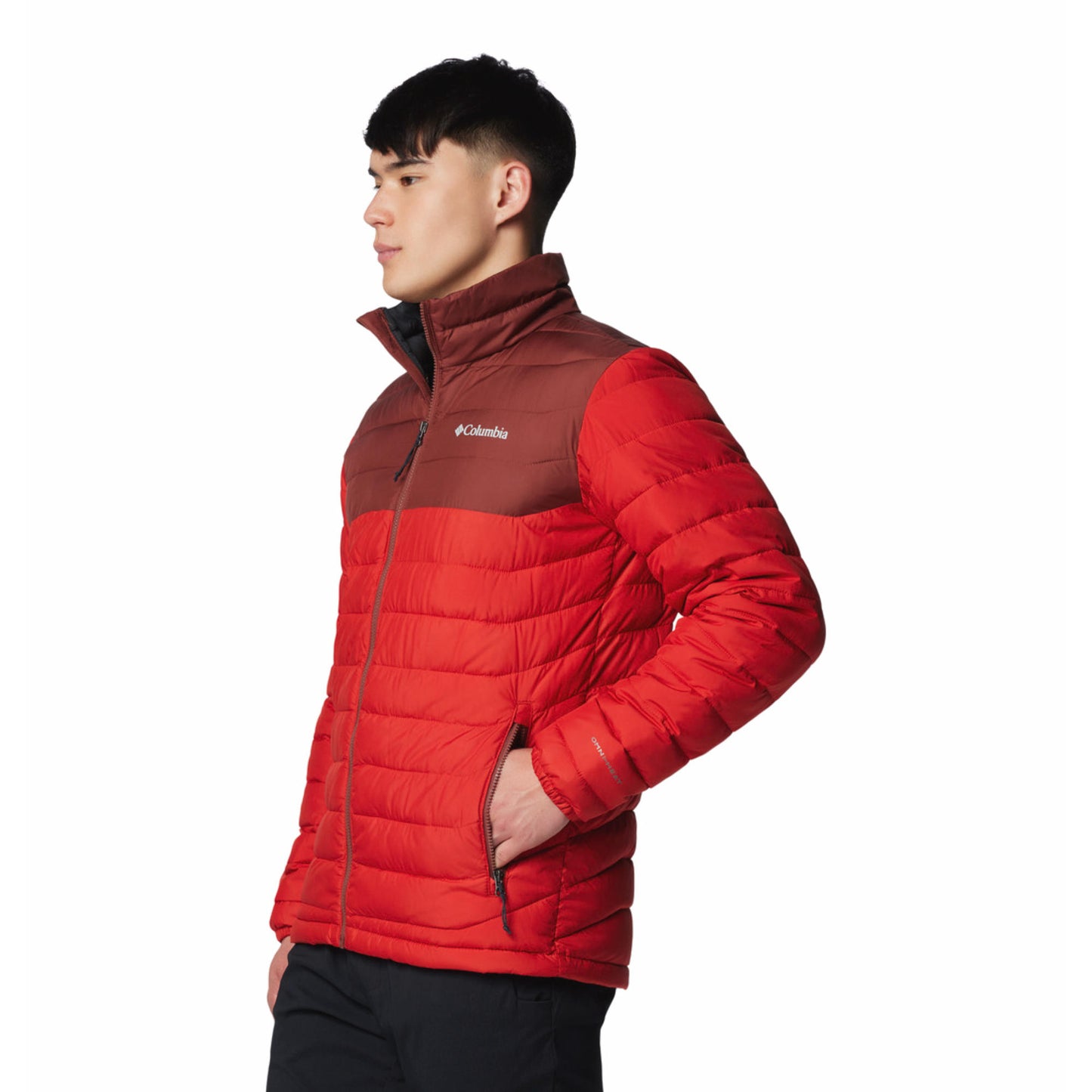Columbia Men Red Omni-Heat Reflective Powder Lite II Jacket