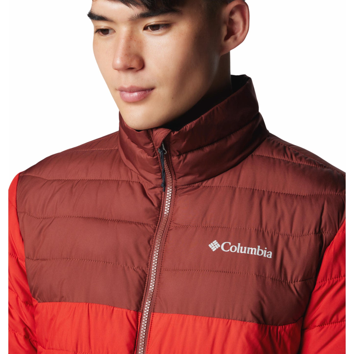 Columbia Men Red Omni-Heat Reflective Powder Lite II Jacket