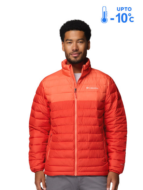Columbia Men Orange Omni-Heat Powder Lite II Synthetic Down Jacket