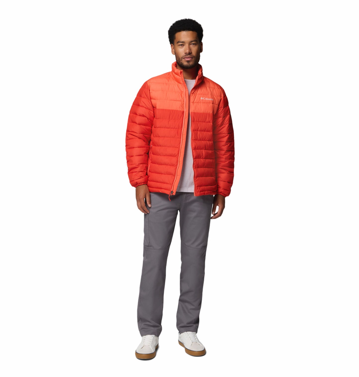 Columbia Men Orange Omni-Heat Powder Lite II Synthetic Down Jacket