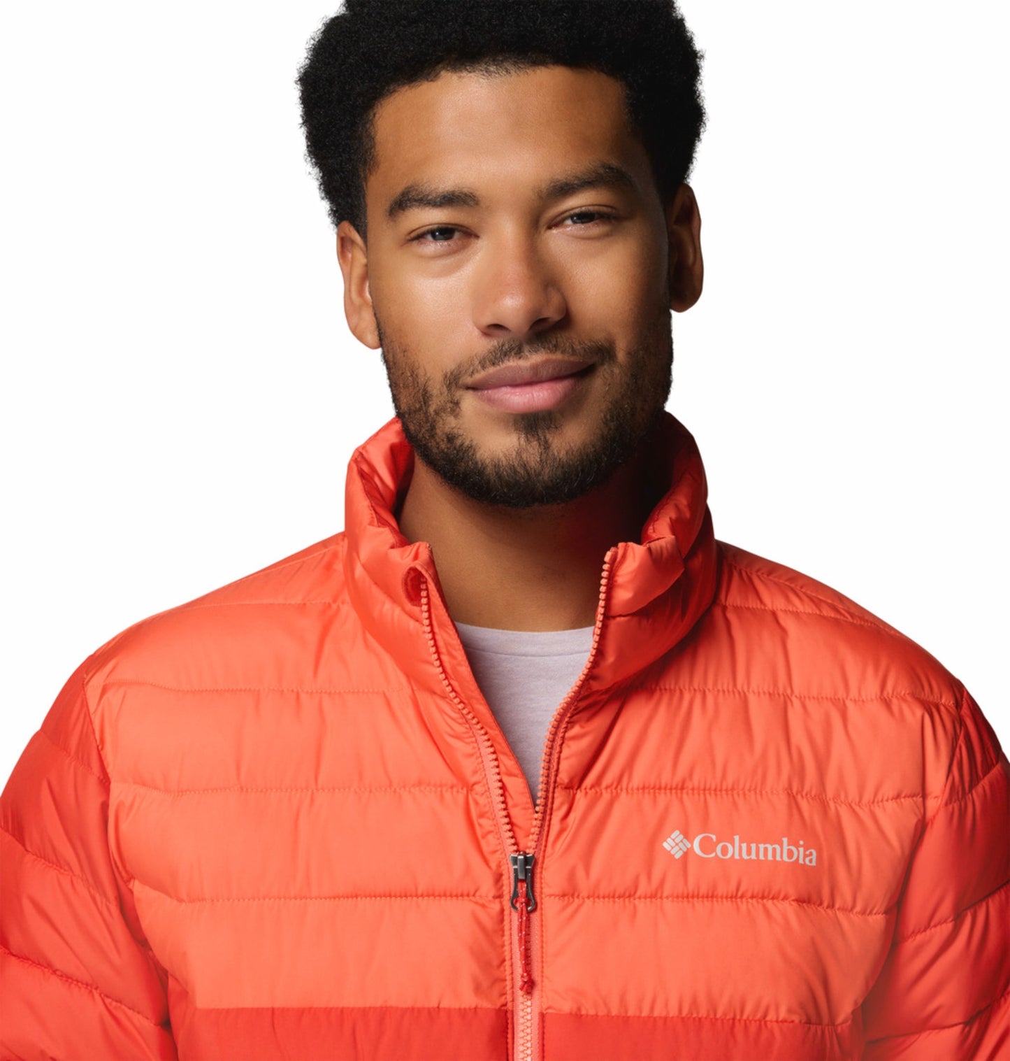 Columbia Men Orange Omni-Heat Powder Lite II Synthetic Down Jacket